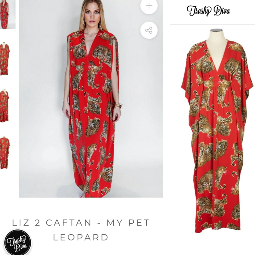 ISO Liz 2 Caftan Trashy Diva RED Leopard XL or XXL